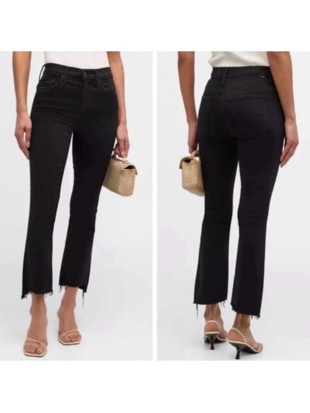 Mother The Insider Crop Step Fray Jeans in Not Guilty